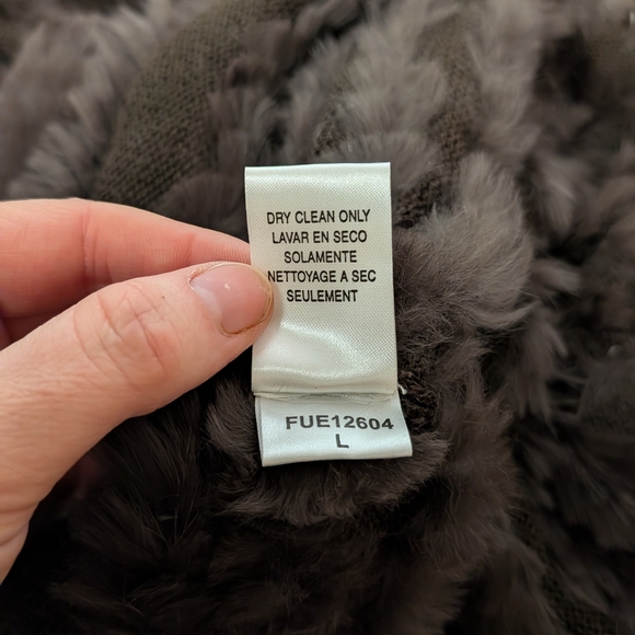 BCBGMaxAzria Textured Brown Off-Shoulder Sweater - Picture 7 of 8